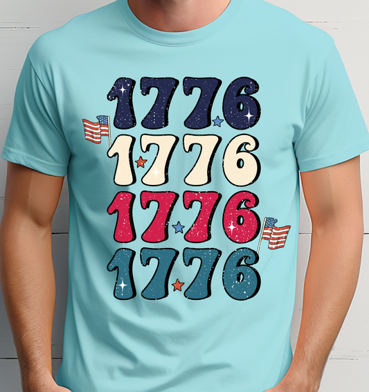 1776-America-USA-Flag- 4th of July - DTF Transfer