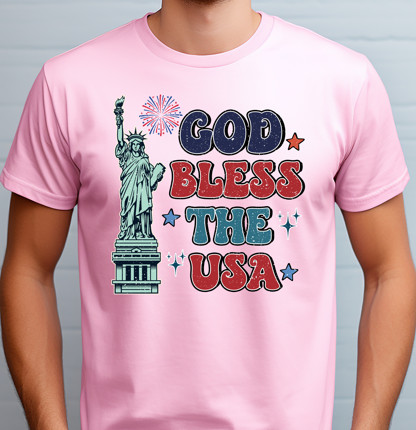 God Bless The USA- 4th of July - DTF Transfer