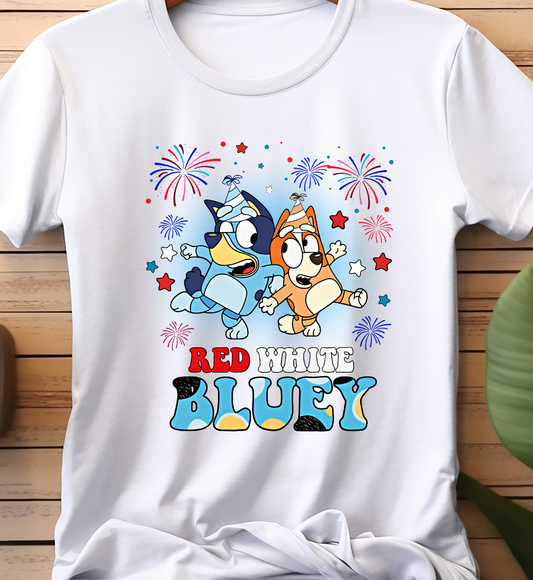 Red White And Bluey - 4th of July - DTF Transfer