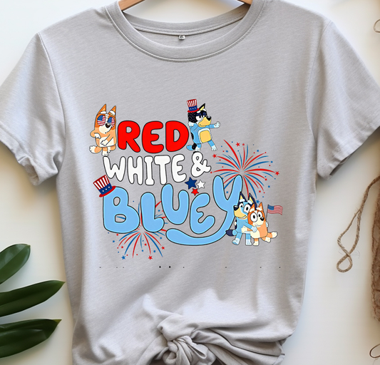 Red white And Bluey - 4th of July - DTF Transfer