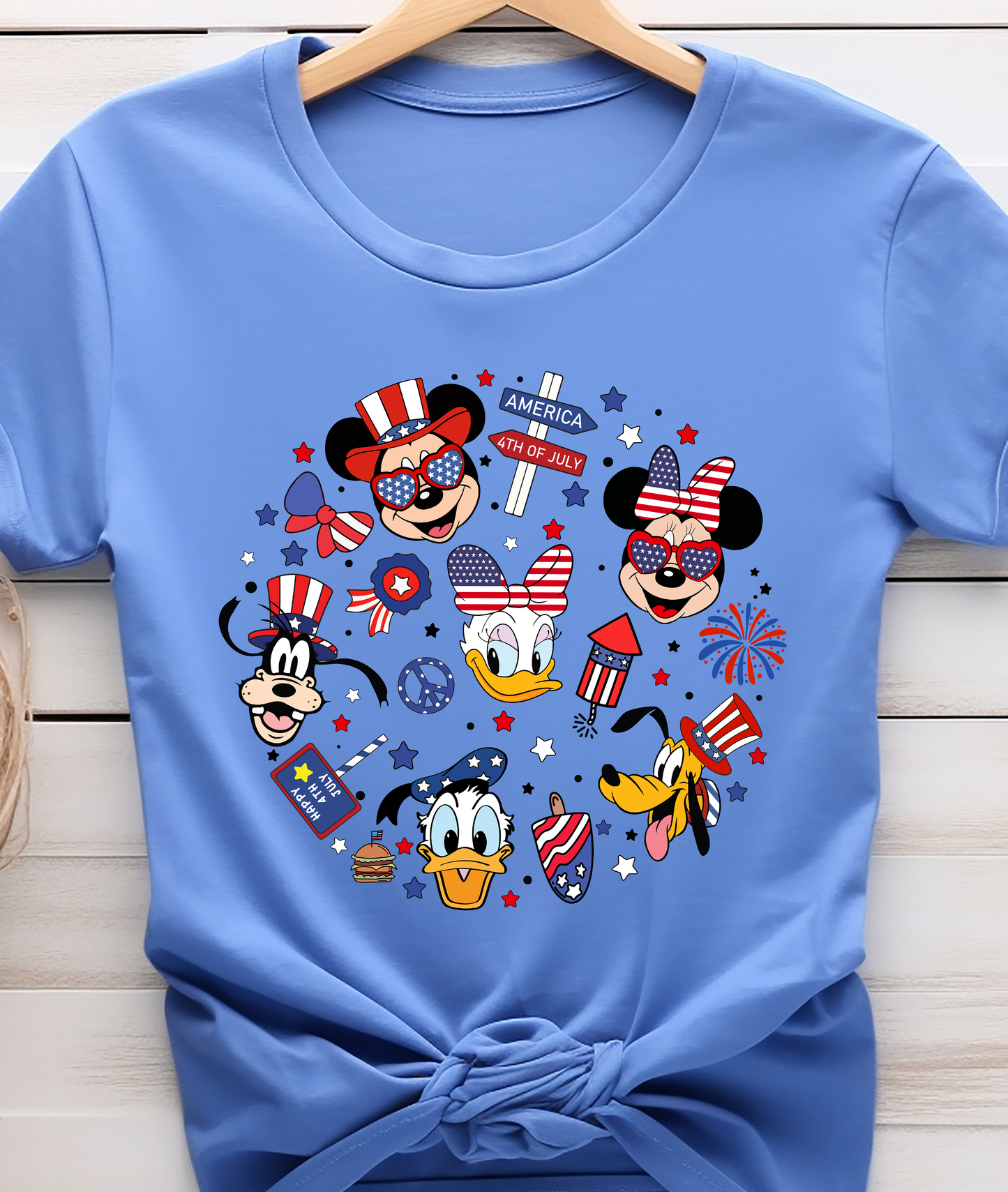 USA-Mickey Mouse Circular Way - 4th of July - DTF Transfer