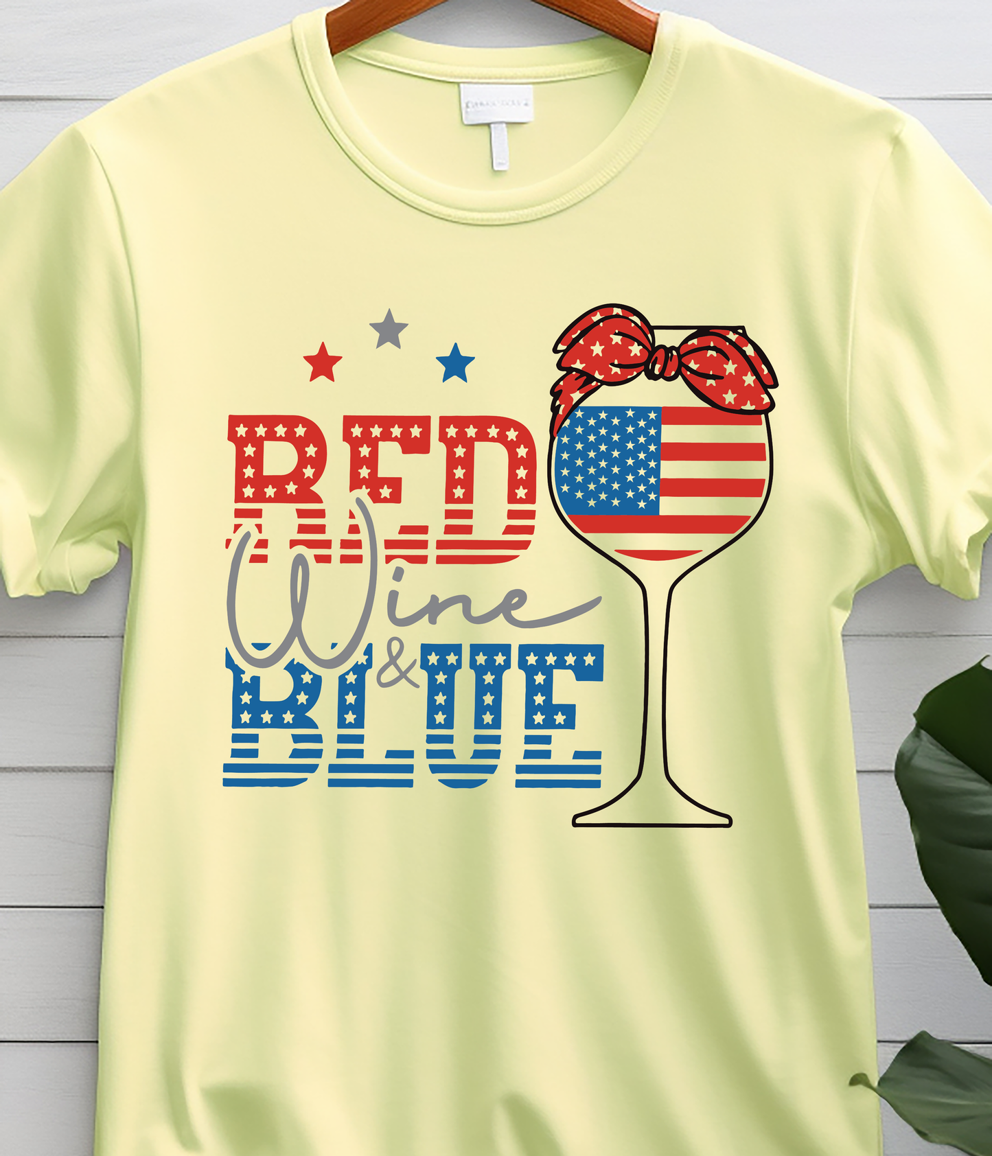 Red Wine & Blue - 4th of July - DTF Transfer