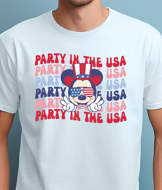 Party In The USA-Mickey Mouse  - 4th of July - DTF Transfer