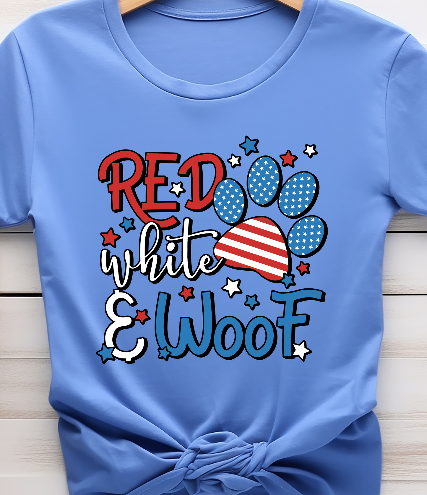 Red White & Woof - 4th of July - DTF Transfer