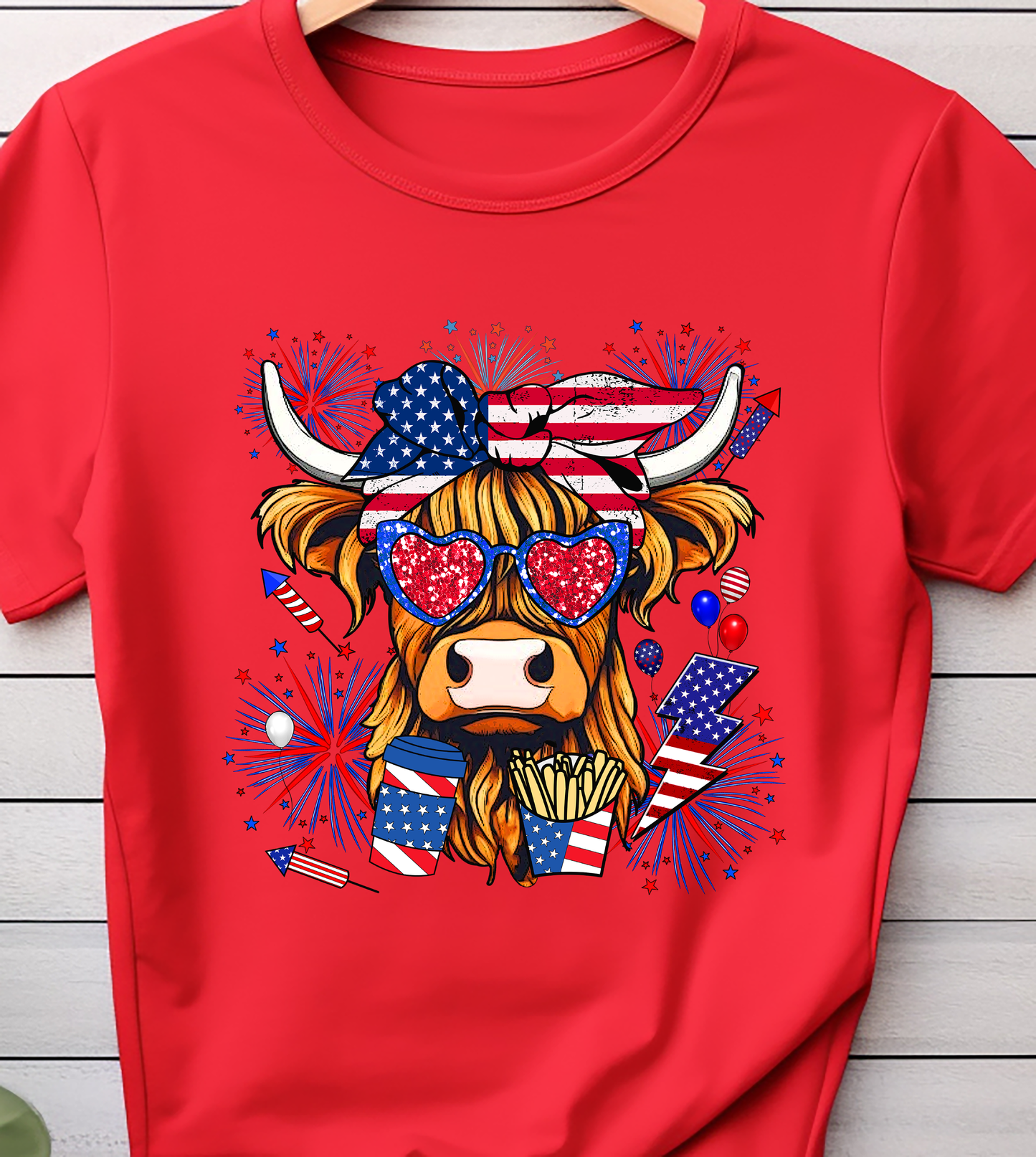 American Cow - 4th of July - DTF Transfer