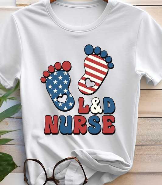 L&D Nurse - 4th of July - DTF Transfer