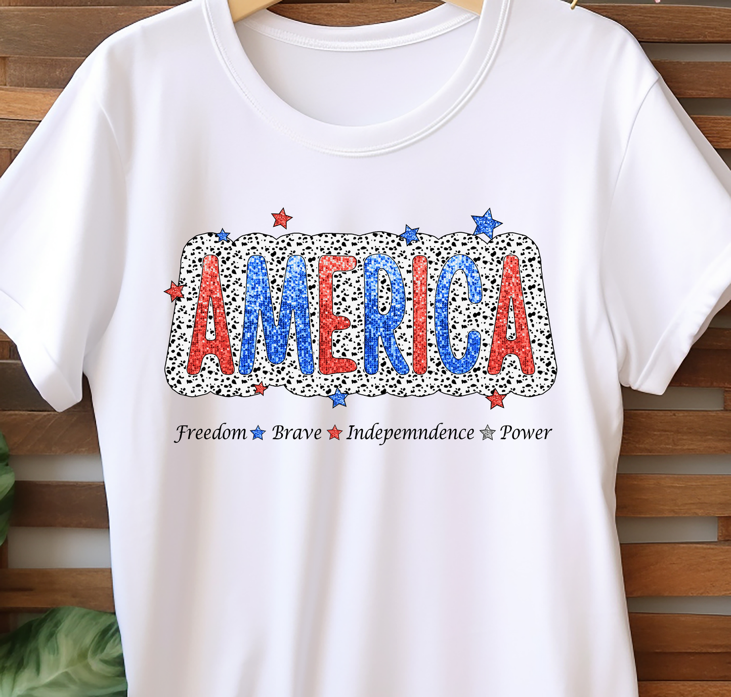 America Freedom-Brave-Independence-Power - 4th of July - DTF Transfer