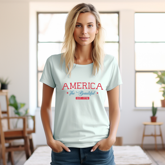 America The Beautiful -USA- 4th of July - DTF Transfer