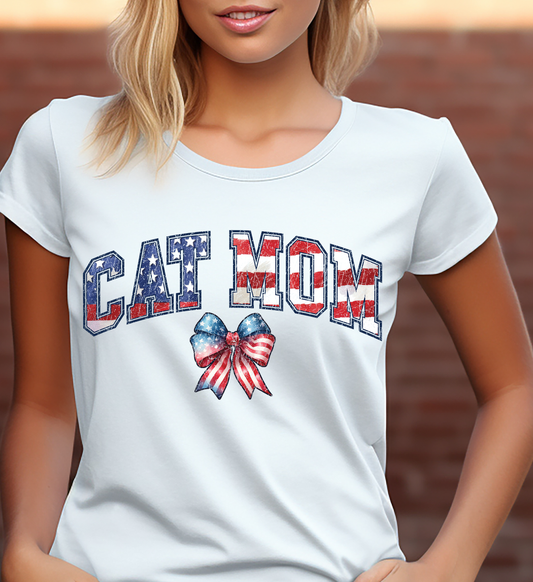 Cat-Mom-USA  - 4th of July - DTF Transfer