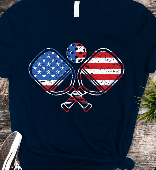 Pickleball USA Flag - Pickleball - DTF Transfer