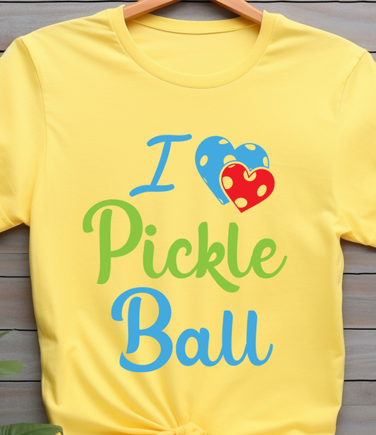 I Love Pickleball - Pickleball - DTF Transfer